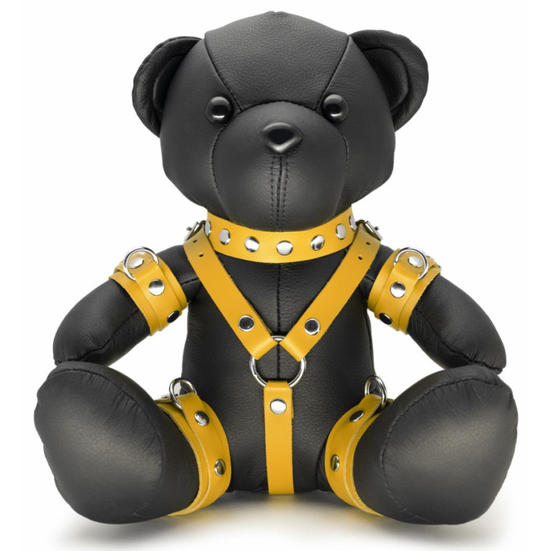The Red Ours en cuir Bendy The Bdsm Teddy Bear Jaune